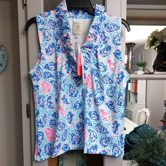 Simply Southern Shells Sleeveless Top L NWT - Picture 1 of 5